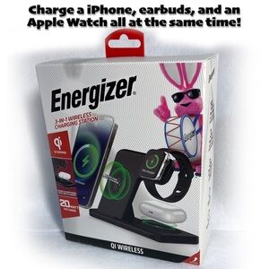 Energizer 3-in-1 Qi Wireless Charging Station